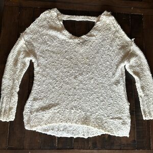 Holloster white long sleeve sweater